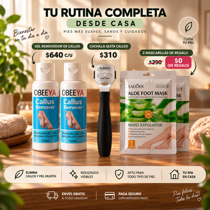 Gel removedor de callos | Kit completo cuidado de pies
